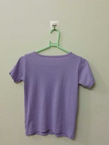 Cute Purple Button-Up Top