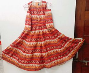 Red Patterned Dress