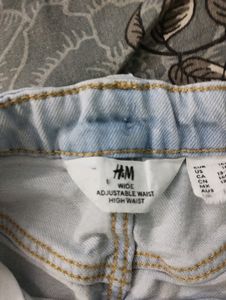 H&amp;M Wide Leg Adjustable High Waist Jean