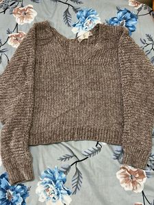 Cozy Brown Knit Sweater
