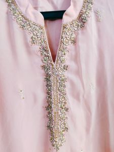 Peach Embroidered Kurti......Kpp Ppp....