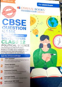 Oswaal CBSE Class 12 Political Science Question Ba