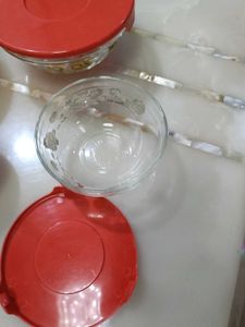 Glass Bowl 5 pc Set with Lids