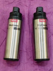 inside copper outside steel bottle set