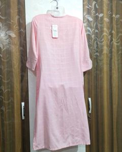 Pink Cotton Kurta