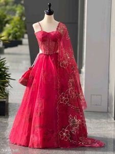 Red Partywear Lehenga
