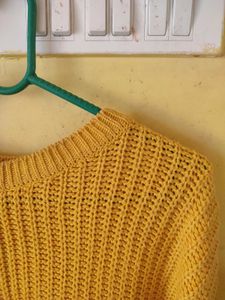 Mustard crop sweater bust 36-42