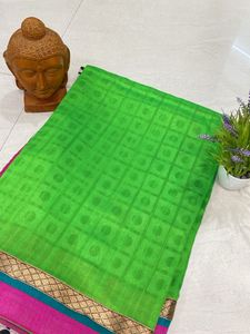 Festive Printed raw silk