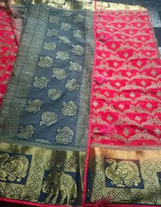Elegant Red Banarasi Saree