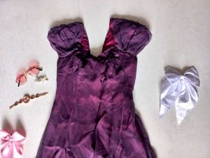 Wine Bow Gown