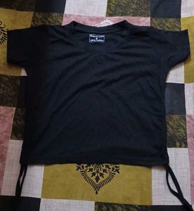Black Cotton T-Shirt