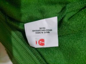 Green Graphic Print Hoodie