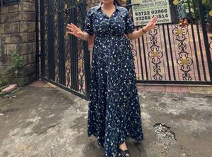 NEW FLORAL BLUE MAXI DRESS