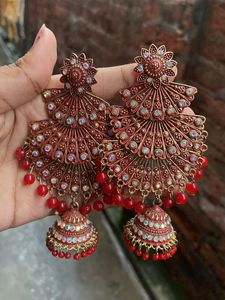 Red Jhumka Earrings ❤️