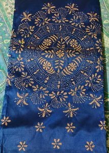 Embroidered Kantha Art Silk Saree