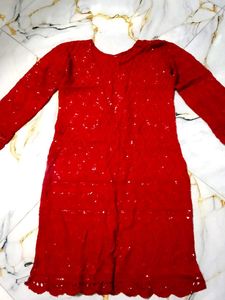 Red Embellished Dress