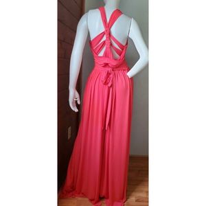 Elegant coral Maxi Dress