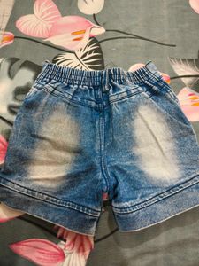 Cute Denim Dungarees and shorts combo