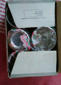 6 Glass Set Of Stainless Steel
