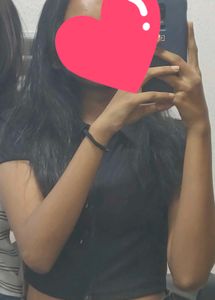 H&M Black Collared zip-through top