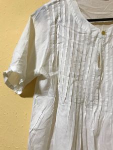 Loose White Flare Top