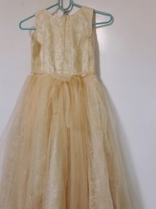 Beautiful Beige Colour Gown For Kids