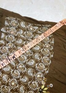 Boho Brown Striped Skirt