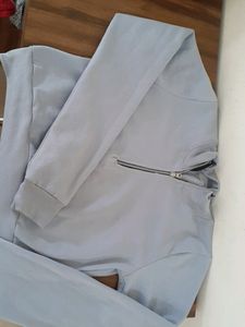Crop Light Blue Sweatshirt