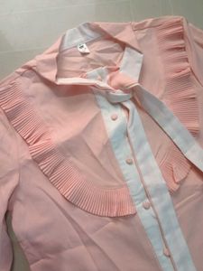 Pink Ruffle Blouse