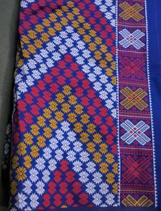 Patterned blue Saree 🔷