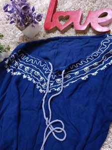 Boho Embroidered Tunic Top