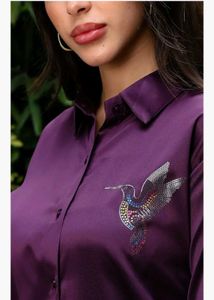 Purple Satin Shirt