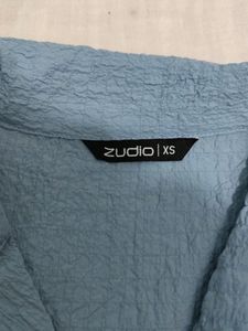 Zudio Fancy Blue Crop Shirt