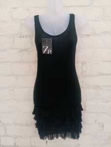 Ruffle Black Tops