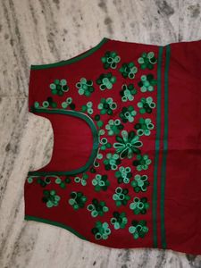 Beautiful Embroidery Maroon Kurta