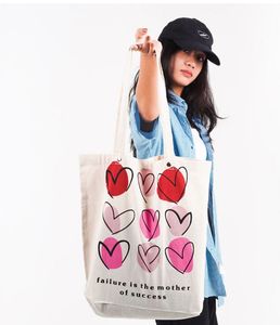 Heart Print Tote Bag