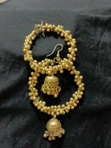 Golden Jhumka Earrings