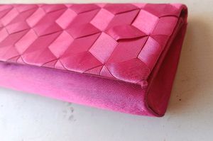 Barbie Hot Pink Braided Ribbon Clutch with Strap