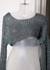 Cropped Knit Sweater