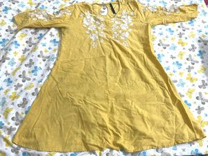 Yellow Embroidered Dress
