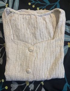 White Puff Sleeve Top (used once)