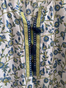Green Printed Kurta