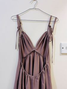 Mauve Tie-Strap Dress