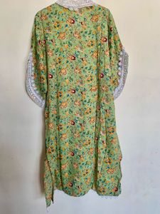 Lace Kurta With Harem Pants And Dupatta