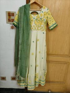 New Lucknow Chikankari Georgette Gown