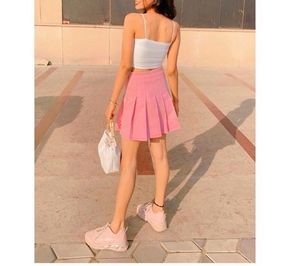 Baby Pink Skater Skirt