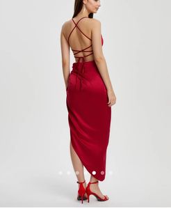 Rust Split Slip Dress