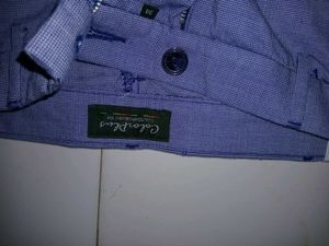Blue Checked Dress Pants