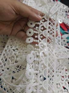 White Embroided Lace