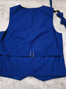 Boy's Blue Vest &amp; Bowtie Set